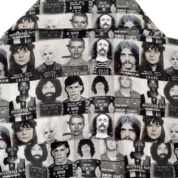 Clothier to the King Lansky Bros Mug Shot Button Down Shirt size 2 size small - Picture 5 of 11